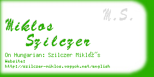 miklos szilczer business card